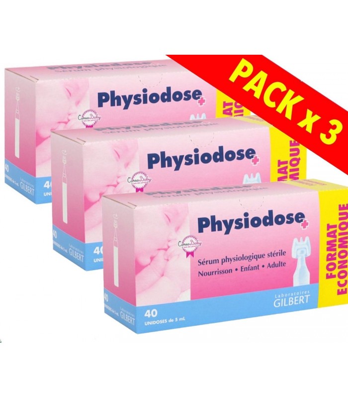 Physiodose Sérum Physiologique Lot de 3 Boites de 45 pas cher chez  monClubBeauté : Avis & meilleurs prix