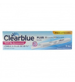 Clearblue Plus Test de Grossesse avec Tige de Contrôle Boîte de 1 Test