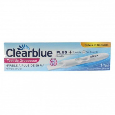 Clearblue Plus Test de Grossesse avec Tige de Contrôle Boîte de 1 Test