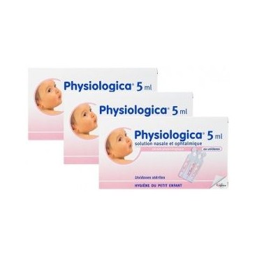 Physiologica Sérum Physiologique Lot de 3 Boites de 40 Unidoses