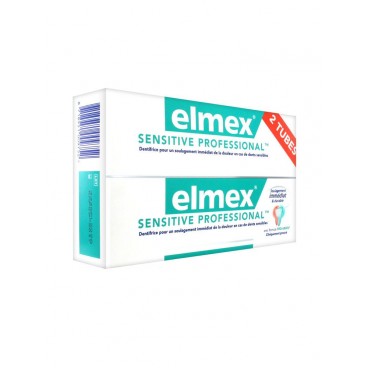 Elmex Dentifrice Sensitive Professionnel Blancheur 2x75Ml