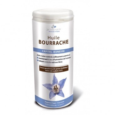 Les 3 Chênes Huile de Bourrache 150 Capsules