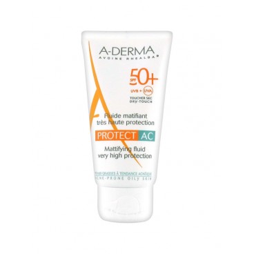 Aderma Solaire Protect AC Fluide Matifiant SPF50 40Ml