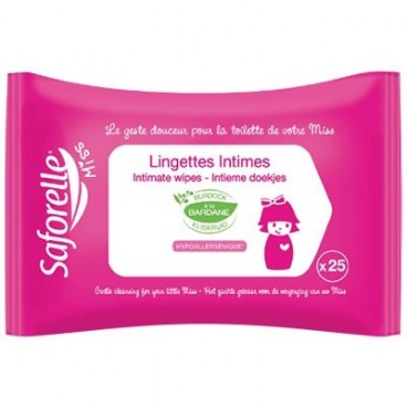 Saforelle Miss Lingettes Intime Paquet de 25