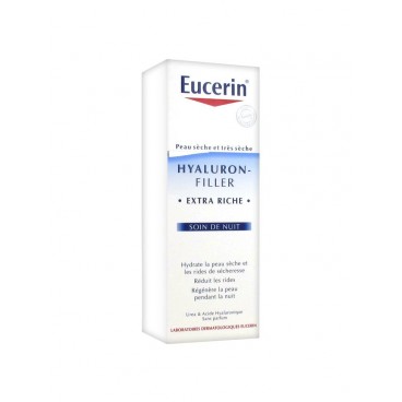 Eucerin Hyaluron Filler Crème Nuit Peaux Très Sèches 50Ml