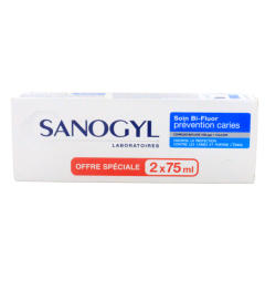 Sanogyl Bi Fluor Dentifrice Prévention Caries 2x75Ml