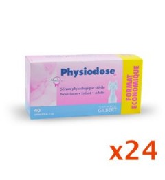 Physiodose Sérum Physiologique Lot de 24 Boites de 40