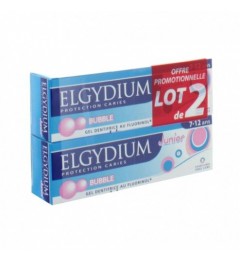 Elgydium Dentifrice Junior 7-12 Ans Bubble 2x50Ml