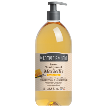 Comptoir du Bain Savon Liquide Vanille Miel 1 Litre