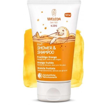 Weleda Gel Douche Corps et Cheveux Enfants Orange Fruitée 150Ml