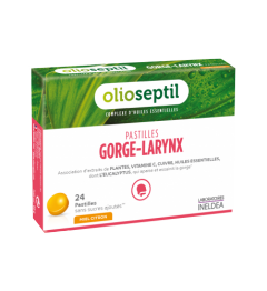 Olioseptil Pastilles Gorge Larynx Miel Citron 24 Pastilles