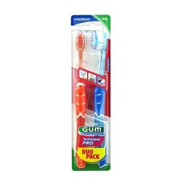 Gum Brosse à Dent Technique Pro Souple Médium Compacte Duo