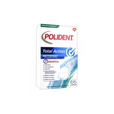 Polident Nettoyant Total Action 66 Comprimés