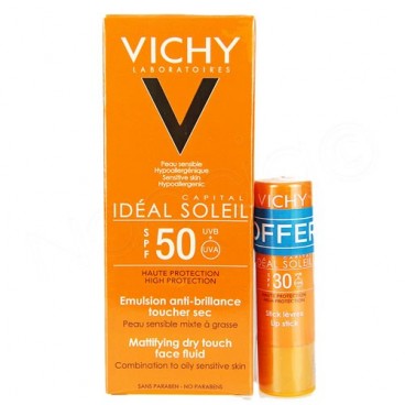 Vichy Ideal Soleil Emulsion SPF50 50Ml et Stick SPF30 Offert