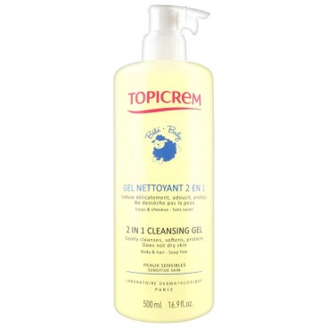 Topicrem Soins Bébé Bio Nettoyant 2en1 500ml