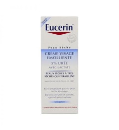 Eucerin Crème Visage Emolliente 5% Urée Peaux Sèches 50ml
