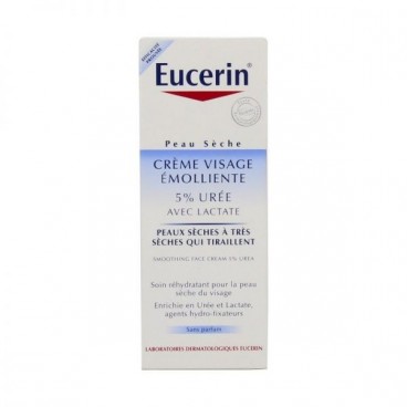 Eucerin Crème Visage Emolliente 5% Urée Peaux Sèches 50ml