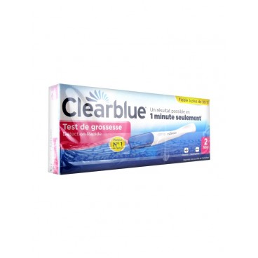 Clearblue Test de Grossesse Plus avec Tige de Contrôle x2