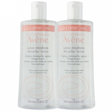 Avène Lotion Micellaire Nettoyante et Démaquillante 2x500 ml