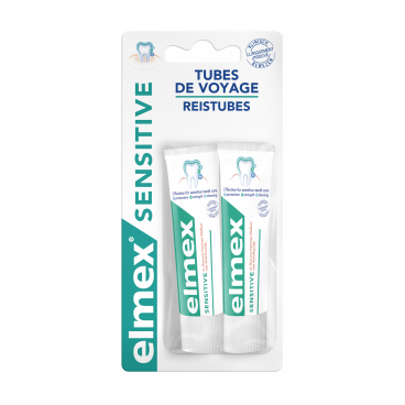 Elmex Dents Sensibles Dentifrice de Voyage Lot de 2x12Ml