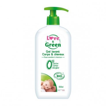 Love And Green Gel corps et cheveux bio 500Ml