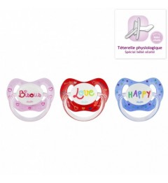 Dodie Sucette Physiologique + 18 Mois Silicone Love P61