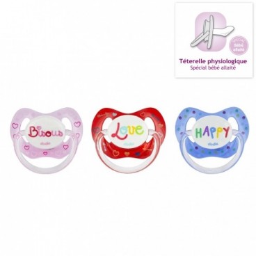 Dodie Sucette Physiologique + 18 Mois Silicone Love P61