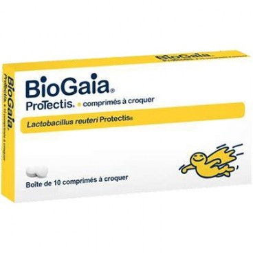 Biogaia Probiotique Comprimés à Croquer Gout Citron 10 Comprimés