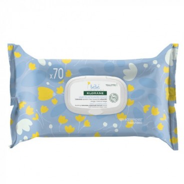 Klorane Bébé Lingettes Nettoyantes Paquet de 70