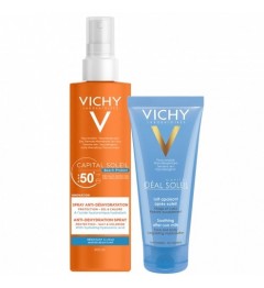 Vichy Ideal Soleil Spray Anti Déshydratation SPF50 200Ml et Lait Après Soleil 100Ml