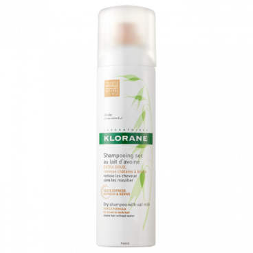 Klorane Capillaire Shampooing Sec Avoine Cheveux Châtains à Bruns Spray 150Ml