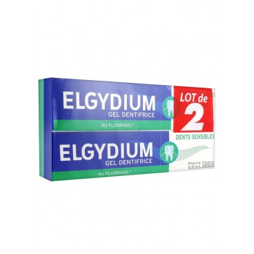 Elgydium Dents Sensibles Gel Lot de 2 Dentifrices 75Ml