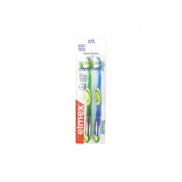 Elmex Junior Duo Pack Brosses à Dents Souples 6-12 Ans