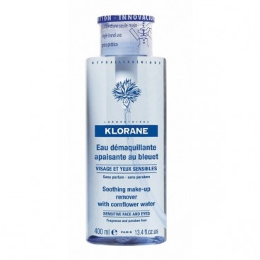 Klorane Bleuet Eau Micellaire Visage, Lèvres et Yeux 400Ml