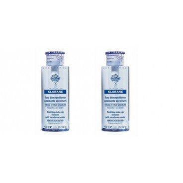 Klorane Bleuet Eau Micellaire Visage, Lèvres et Yeux 2x400Ml