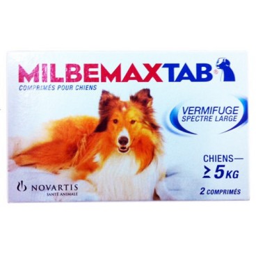 Milbemax Chien de plus de 5Kg 2 Comprimés pas cher