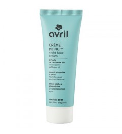 Avril Crème de nuit Peaux Sèches et Sensibles 50 ml Certifié bio