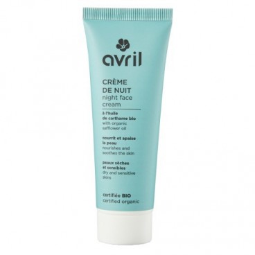 Avril Crème de nuit Peaux Sèches et Sensibles 50 ml Certifié bio