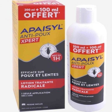 Apaisyl Xpert Lotion Poux et Lentes 300Ml