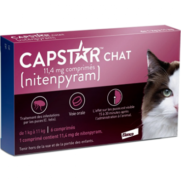 Capstar 11.4Mg Chats 6 Comprimés anti puces