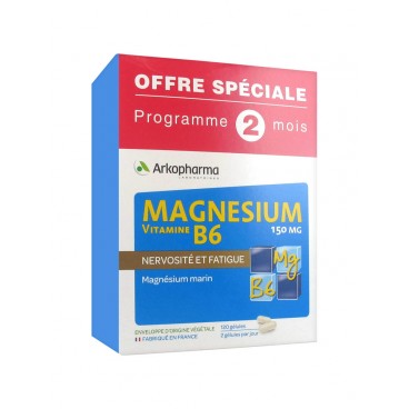 Arkopharma Magnésium Vitamine B6 2x60 Gélules