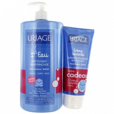 Uriage 1ère Eau Nettoyante 1 Litre et Crème Lavante 200Ml