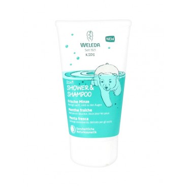 Weleda Gel Douche Corps et Cheveux Enfants Menthe Fraiche 150Ml