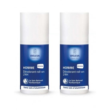 Weleda Déodorant 24 Heures Homme Roll On 2x50Ml