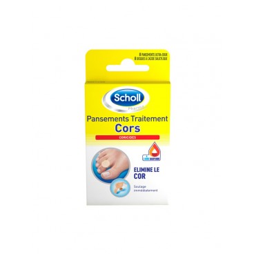 Scholl Pansements Coricides pour Cors Boite de 8