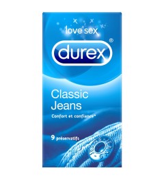 Durex Préservatif Classic Jeans Boite de 9