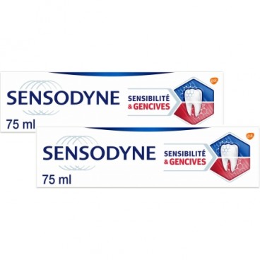 Sensodyne Sensibilité et Gencives Dentifrice Menthe Fraiche 2x75ml