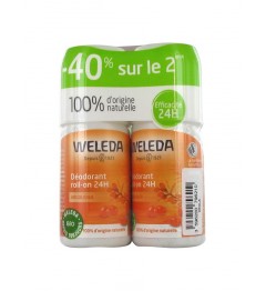 Weleda Déodorant 24 Heures Argousier Roll On 2x50Ml