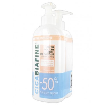 Cicabiafine Crème de Douche Peaux Sèches 2x400Ml