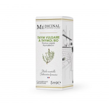 Medicinal Huile Essentielle Bio Thym à Thymol 10Ml